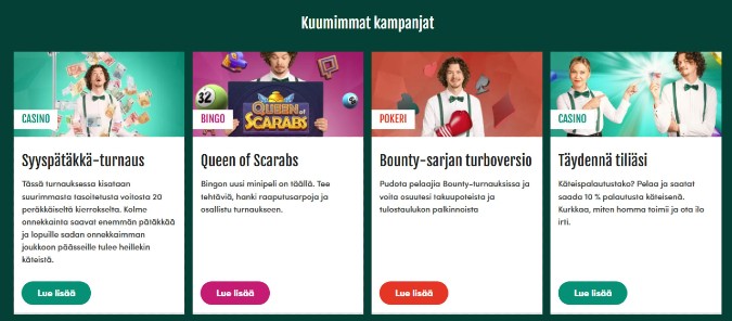 Casinohuone bonukset ja kampanjat Casinohuone bonukset ja kampanjat
