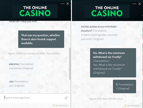 The Online Casino Asiakaspalvelu The Online Casino aspa