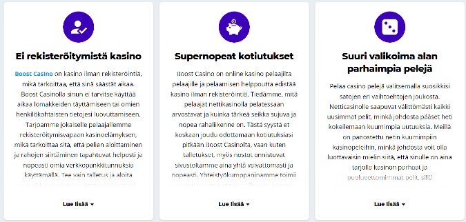 Boost Casino käytettävyys Boost Casino käytettävyys