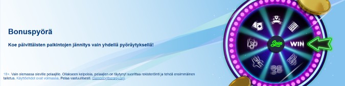 Simppeli Kasinon bonuspyörä Simppeli Kasinon bonuspyörä
