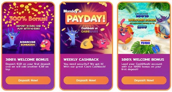 CashiMashi Casino tarjoukset CashiMashi Casino tarjoukset