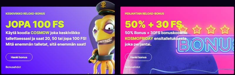 Kosmonaut Casino tarjoukset Kosmonaut Casino tarjoukset