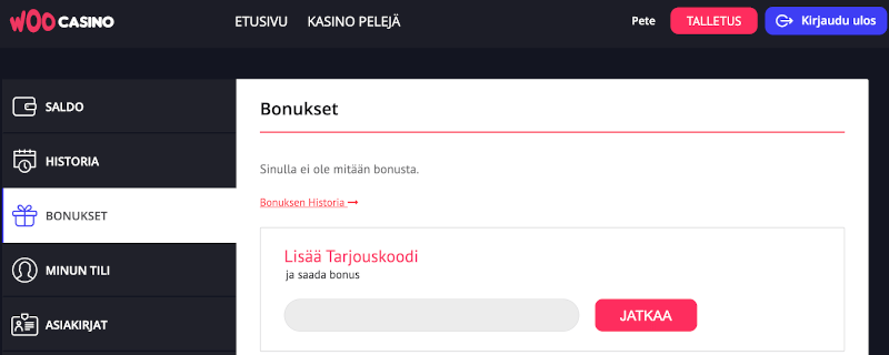 Woo Casino ei bonusta Woo Casino ei bonusta