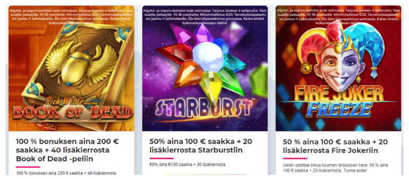 Slots n'Play Casino tarjoukset Slots n'Play Casino tarjoukset