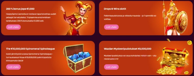 HappySpins Casino tarjoukset HappySpins Casino tarjoukset