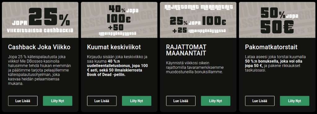 DBosses Casino kampanjat DBosses Casino kampanjat