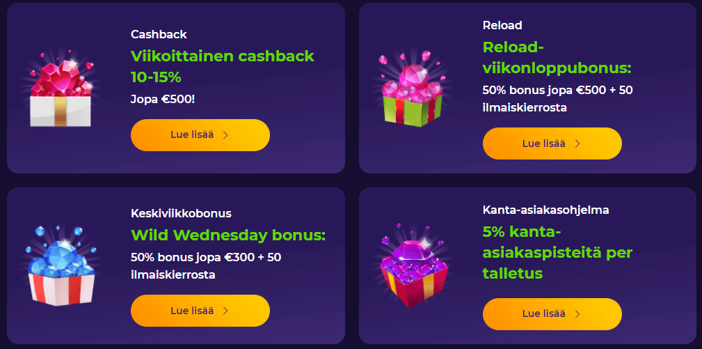 iWild Casino tarjoukset iWild Casino tarjoukset