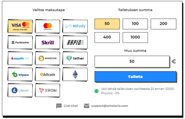 WinStoria Casino talletus WinStoria Casino talletus