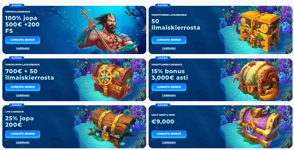 Posido Casino tarjoukset Posido Casino tarjoukset