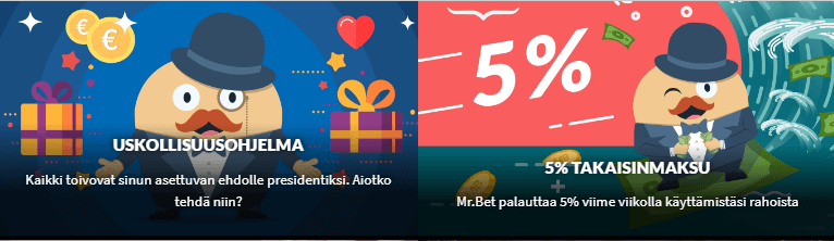 Mr Bet tarjoukset Mr Bet tarjoukset
