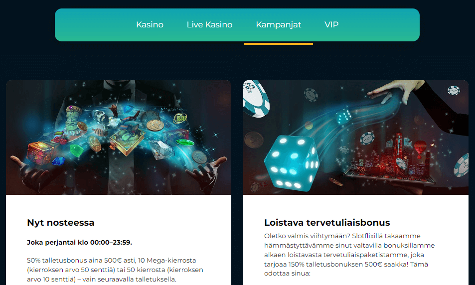 Slotsflix Casino tarjoukset Slotsflix Casino tarjoukset