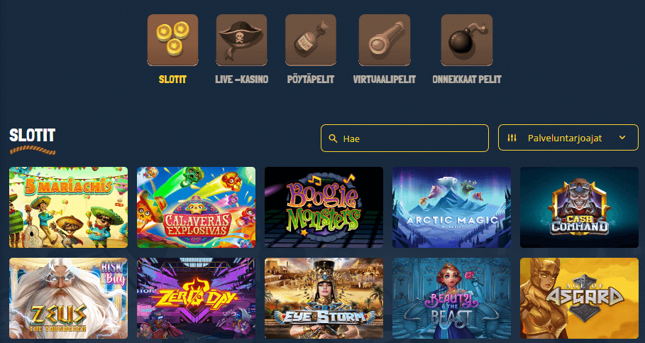 Treasure Spins Casino pelit Treasure Spins Casino pelit
