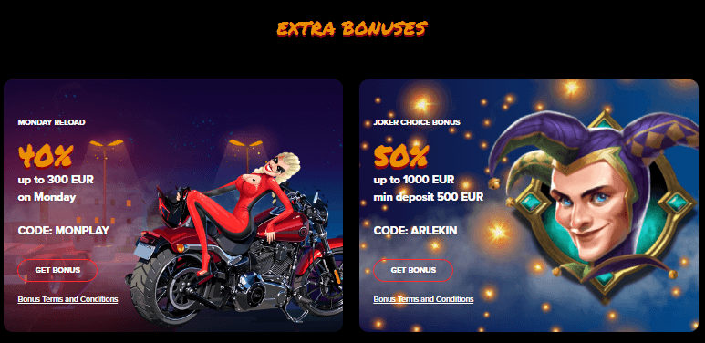 Arlekin Casino tarjoukset Arlekin Casino tarjoukset