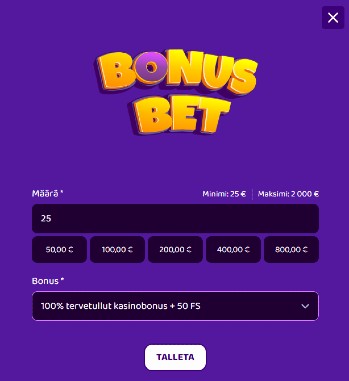 BonusBet Casino talletus BonusBet Casino talletus
