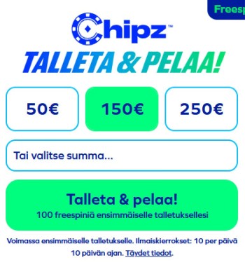 Chipz Casino talletus Chipz Casino talletus