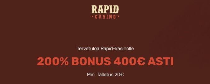 Rapid Casino bonus Rapid Casino bonuskoodi on 200RAPID.