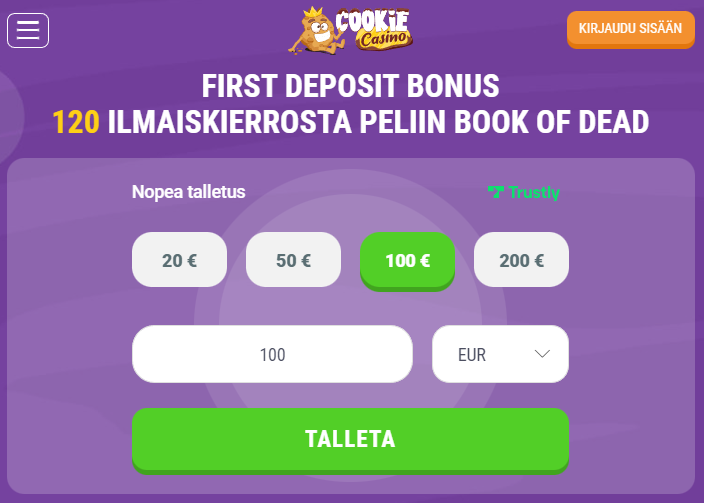 Cookie Casino talletus Cookie Casino talletus