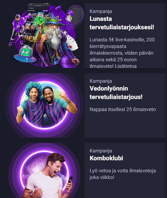 Galaksino Casino tarjoukset Galaksino Casino tarjoukset