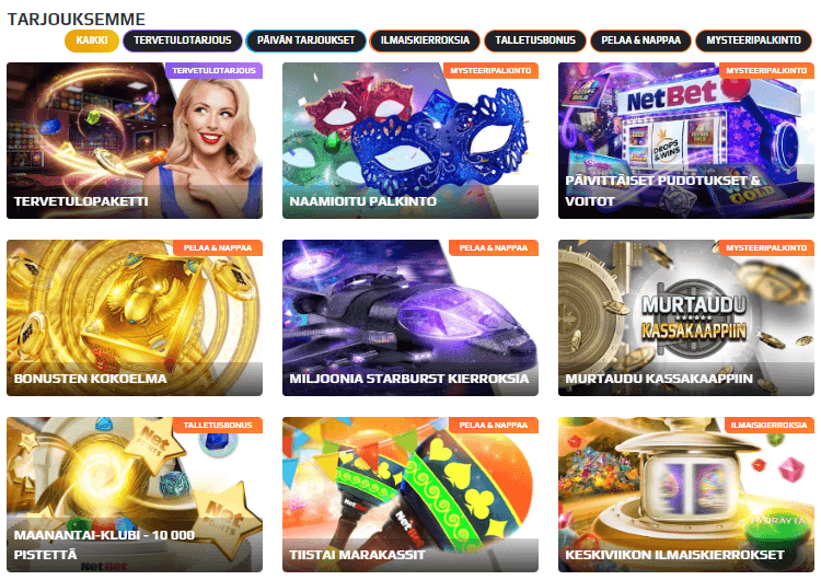 NetBet Casino tarjoukset NetBet Casino tarjoukset