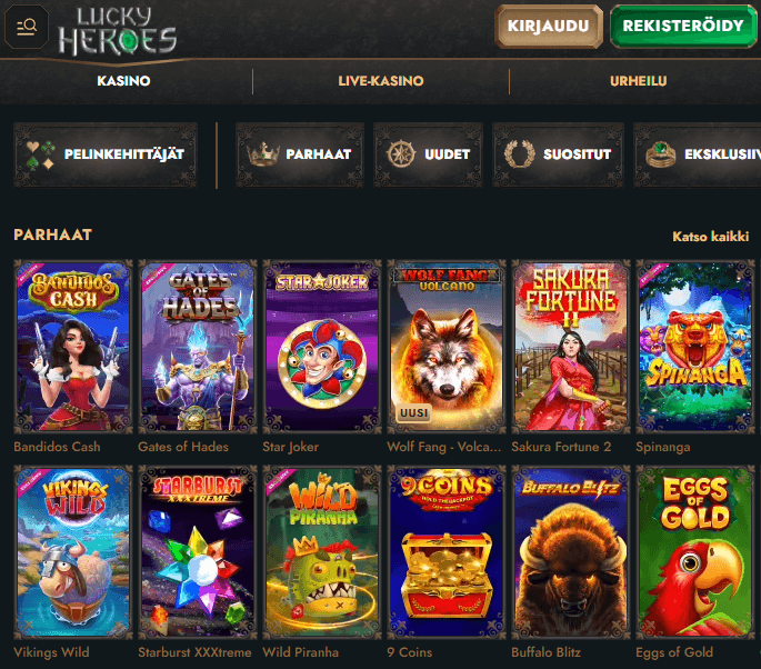 Lucky Heroes Casino pelit Lucky Heroes Casino pelit