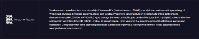 FireSpin Casino luotettavuus FireSpin Casino luotettavuus