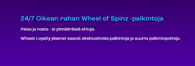 Wheelz Casinon uskollisuusohjelma Wheelz Casinon uskollisuusohjelma