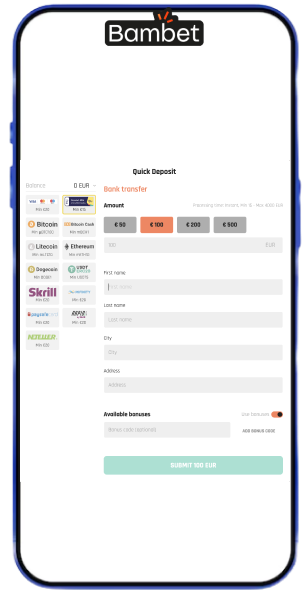 Bambet Casino talletus Bambet Casino talletus