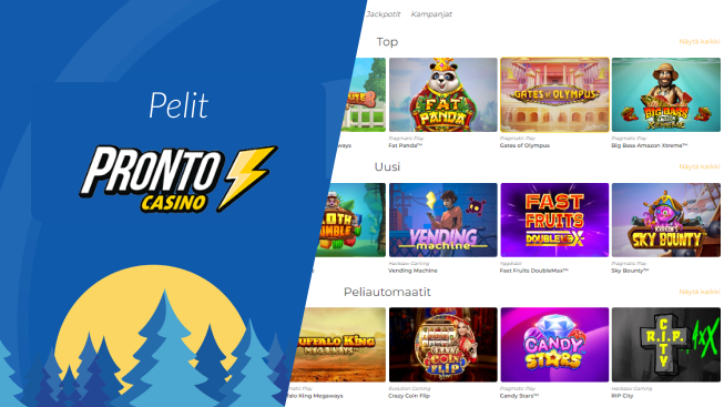 Pronto Casino pelit Pronto Casino pelit