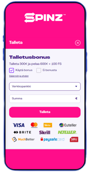 Spinz Casino talletus Spinz Casino talletus