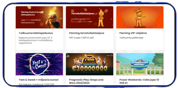 Flaming Casino tarjoukset Flaming Casino tarjoukset