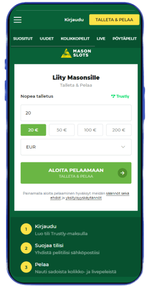 Mason Slots Casino talletus Mason Slots Casino talletus