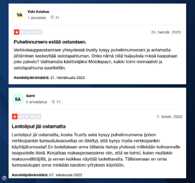 Trustly kokemuksia - puhelinnumeron vahvistamista Trustly kokemuksia - puhelinnumeron vahvistamista