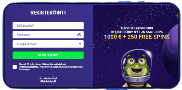 SpaceWin Casino rekisteröityminen SpaceWin Casino rekisteröityminen
