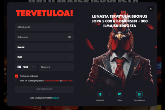 Rooster Bet Casino rekisteroityminen Rooster Bet Casino rekisteroityminen