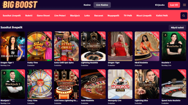 Big Boost Casino live pelit Big Boost Casino live pelit
