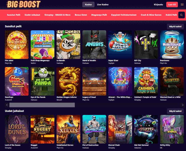 Big Boost Casino pelit Big Boost Casino pelit