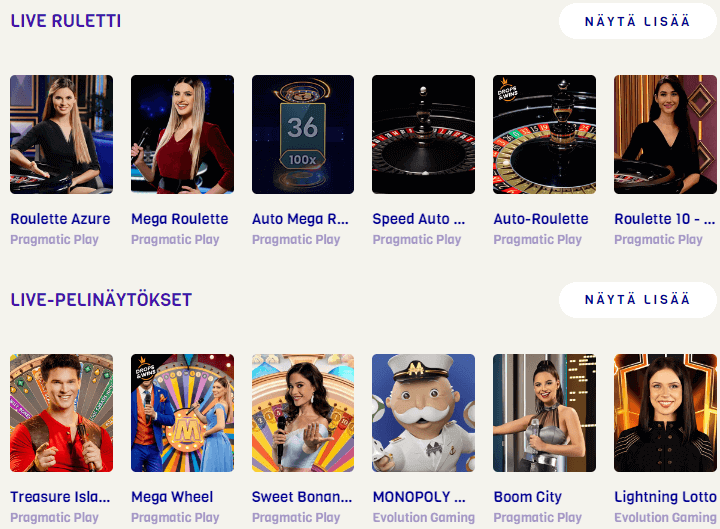 Lysti Casino live pelit Lysti Casino live pelit