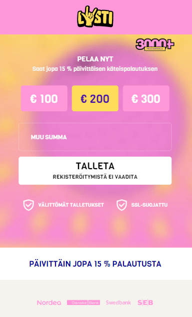Lysti Casino talletus Lysti Casino talletus