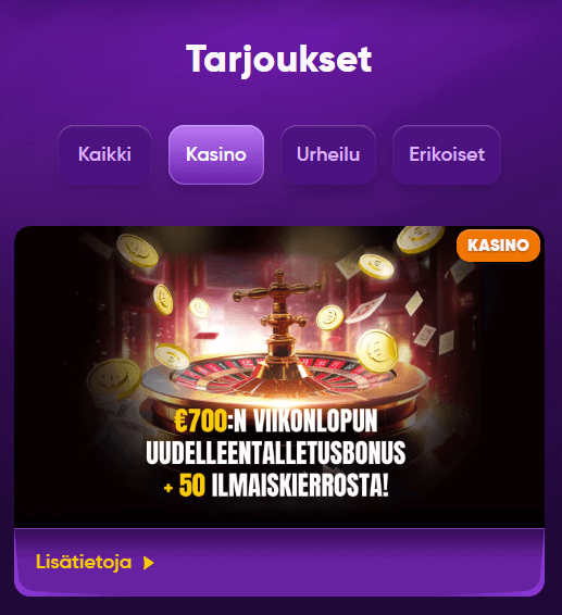 Kingmaker Casino tarjoukset Kingmaker Casino tarjoukset