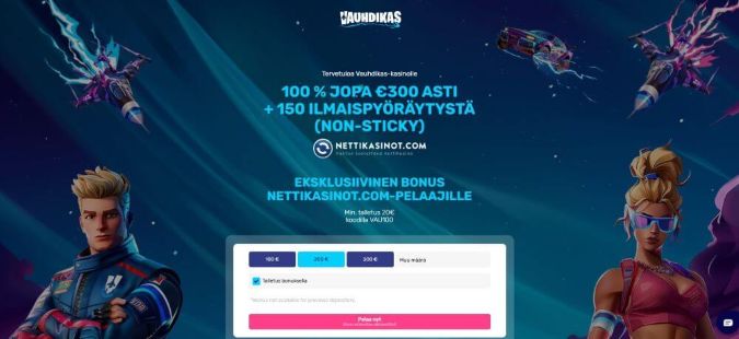 Vauhdikas bonuskoodi Vauhdikas bonuskoodi