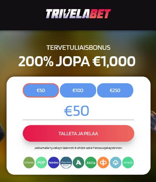 Trivelabet Casino rahansiirrot Trivelabet Casino rahansiirrot