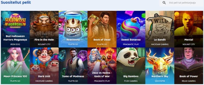 Casinobud pelit Casinobud pelit