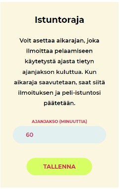 Istuntorajan asettaminen nettikasinolla Istuntorajan asettaminen nettikasinolla