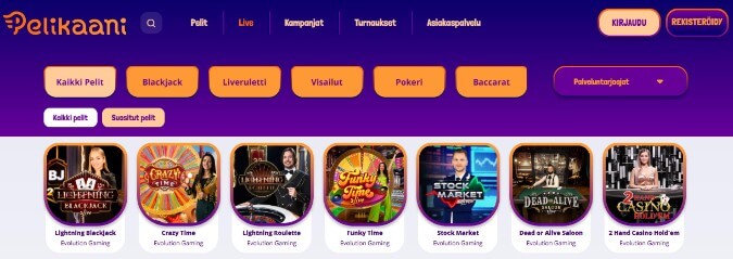 Pelikaani Live Casino Pelikaani Live Casino