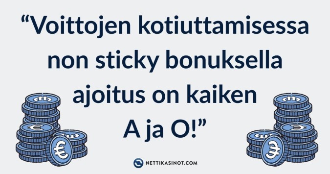 Ajoita non sticky bonuksen peruuttaminen oikein Ajoita non sticky bonuksen peruuttaminen oikein