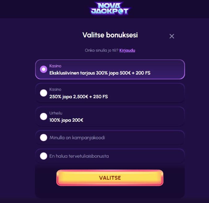 NovaJackpot Casino bonus NovaJackpot Casino bonus