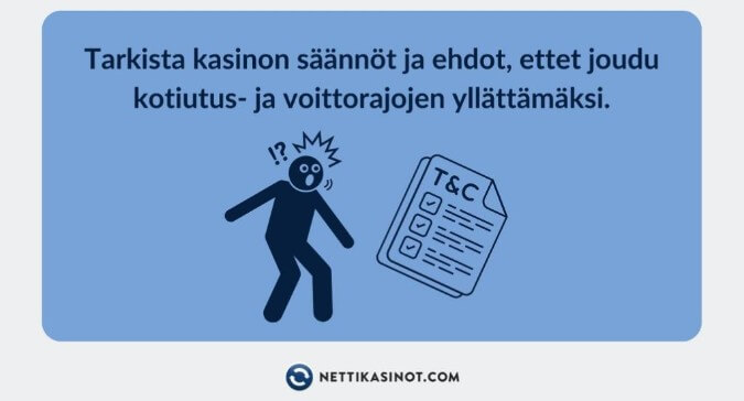 Älä anna kasinon kotiutuskäytännön yllättää Älä anna kasinon kotiutuskäytännön yllättää