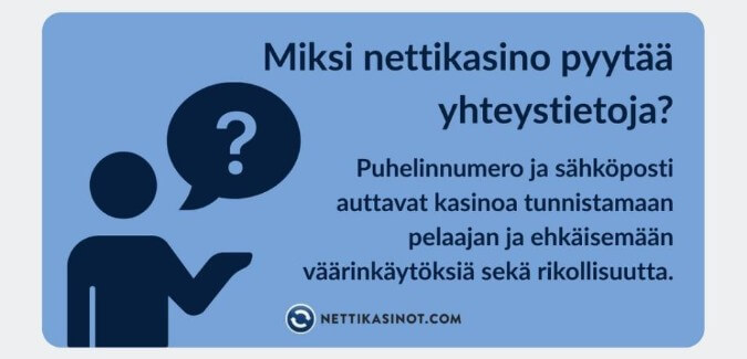 Miksi nettikasino pyytää pelaajan yhteystietoja Miksi nettikasino pyytää pelaajan yhteystietoja