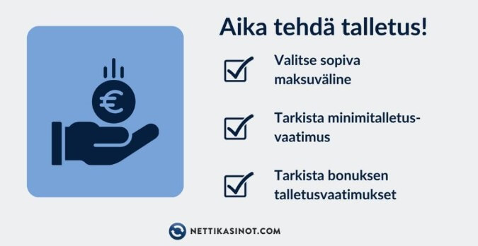 Tarkista nämä asiat, kun teet ensimmäisen talletuksen nettikasinolle Tarkista nämä asiat, kun teet ensimmäisen talletuksen nettikasinolle