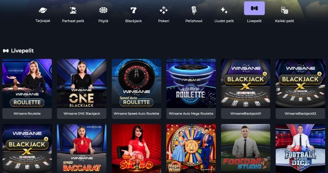 Winsane Live Casino Winsane Live Casino